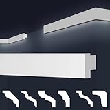 MARBET DESIGN Stuckleisten XPS Styropor weiß - LED indirekte Beleuchtung Stuck...
