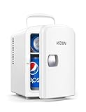 AstroAI Mini Kühlschrank, 4 Liter Fridge 6 Dosen, Kleiner Kühlschrank mit 220V...