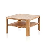 WOODLIVE DESIGN BY NATURE Massivholz Couchtisch Merlin quadratisch aus...