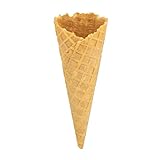 wisefood Eiswaffel - 10 Süße Eistüten ohne Rand Ø 50mm perfekt für Softeis...