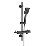 Görbach Edelstahl Duschset mit Duschablage, Brausestangeset 70cm Duschstange...