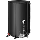 Faltbare Regentonne 380 Liter – Tragbarer Wassertank mit Fallrohr, Filter, 2...