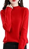 Kaschmir-Pullover für Damen, 70% Kaschmir, langärmelig, Rundhalsausschnitt,...