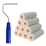 Farbroller Klein Set, 4 Zoll Lackierwalze Schwamm Schaumstoffrolle mit Hoher...