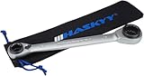 HASKYY Ratschenschlüssel 4 in 1 umschaltbar I 10x13x17x19 I...