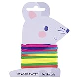 folia 33177 - Finger Twist Fadenspiel, in trendiger Regenbogen Optik, ca. 160 cm...