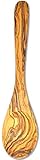 Stilux® Kochlöffel aus Olivenholz | ovaler Kopf und flacher Stiel 30 cm lang |...