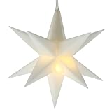 Leuchtstern 3D 12 Zacken zum Aufhängen | Ø8cm Timerfunktion 3m Zuleitung |...