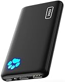 INIU Power Bank, Ultra Slim 10000mAh Powerbank Klein Aber Stark, USB C Input &...