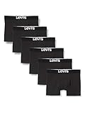 Levi's Herren Levi's Men's Solid Basic Boxers (6 pack) Boxer Shorts, Schwarz, M