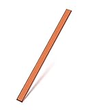QWORK® Kupferblech T2, 3 mm x 15 mm x 25 cm Cu Metall Flachstange, Lila Kupfer...