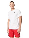 Nike Herren Sportswear klub T shirt, Weiß / Schwarz, L EU
