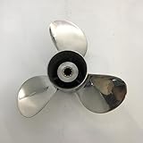 BARDOVEN Propeller aus Edelstahl, 25–30 PS, 9,9 x 12, 10 Zähne, SS-Requisite,...