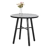 PHIVILLA Outdoor Garten Beistelltisch Rund Balkontisch Kleine Gartentische...