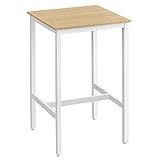 VASAGLE Bartisch, Stehtisch, Küchentisch, hoch, mit Stahlgestell, 60 x 60 x 92...