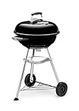 Weber Compact Kettle Holzkohlegrill, Ø 47cm Grillfäche, BBQ Grill mit...