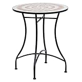 Outsunny Gartentisch Mosaiktisch Balkontisch Beistelltisch Seviertisch rund...