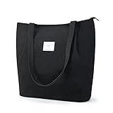 KALIDI Wasserdicht Cord Tasche mit Reißverschluss,Tote Bag Damen Groß Shopper...