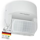 Oktaplex Bea Bewegungsmelder Außen IP65 schwenkbar 180° Infrarot-Sensor 12m...