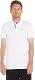 Tommy Jeans Herren Poloshirt Kurzarm TJM Slim Slim Fit, Weiß (White), M