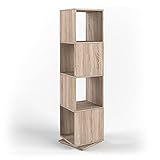 Vicco Drehregal, Aktenregal für Ordner, Sonoma, 35 x 142 cm