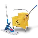 VIOVIE Premium Wischer Komplett Set 50CM und Reinigungswagen mit...