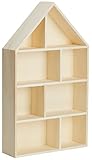Rayher Holz-Setzkasten Haus, zum Hängen oder Stellen, 30 x 50 x 8 cm, 8...