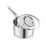 14cm Stielkasserolle, Onader 3-Lagiger Boden Edelstahl Kasserolle Milchtopf mit...