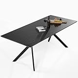 KMH Esstisch schwarz TAMMO 160 x 90 cm - hochwertiger Esszimmer Tisch rechteckig...