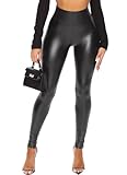 Navneet Lederleggings Damen Lederhose Leder Latex Leggings Schwarz Wetlook...