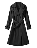 Vancavoo Trenchcoat Damen Lang Übergangsmantel Mantel Klassische Herbst...