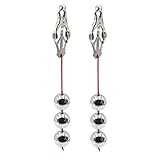 Jinqian 3 Kugel Nippelgewichte Edelstahl Nippelklemmen Set Brustwarzen Ball...