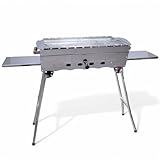 Mangal Khan Edelstahl rostfrei Schaschlik Grill mit Grillrost