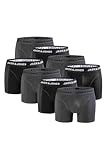 JACK & JONES Herren JACPUT Trunks 8 Pack 12259926, Dark Grey Melange/Mix 8, L