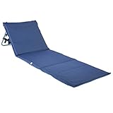 ONVAYA Premium Strandmatte 2cm gepolstert mit Rückenlehne | Strandliege faltbar...