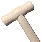 Land-Haus-Shop Spatenstiel Ersatz Spaten Holz Stiel aus Esche mit T-Griff, 85 cm...