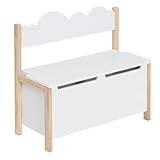 WOLTU Kindersitzbank mit Stauraum, 2 in 1 Spielzeugkiste Aufbewahrungstruhe für...