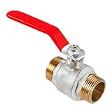 1/2 Zoll QUALITÄTS KUGELHAHN aus Messing | Außengewinde x Außengewinde (AG x...