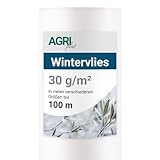 AGRI plus Winterschutzvlies 1,60 x 25 m I Frostschutzvlies für Pflanzen &...