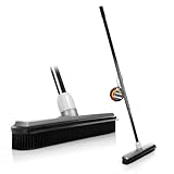 BigDean Gummibesen mit Stiel ausziehbar bis 150 cm – Besen für Haare & Made...