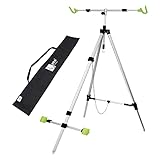 Zite Fishing Brandungsrutenhalter - Aluminium Tripod für 2 Brandungsruten -...