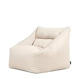 Icon Natalia Sitzsack Sessel für Erwachsene, Beige, Stoff für Drinnen und...