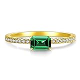 Bellitia Jewelry 925 Sterling Silber Vergoldet Damenring für Frauen, Mai...