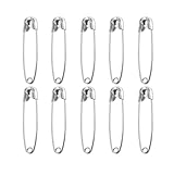 10 Stück Sicherheitsnadeln, 38MM Sicherheit Pin, Safety Pins für Kunsthandwerk...