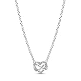 PANDORA Moments Funkelnde Unendlichkeits-Herz Collier-Halskette aus Sterling...