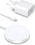 Mag-Safe Ladegerät Wireless Charger für iPhone: Magnet Ladestation Induktive...