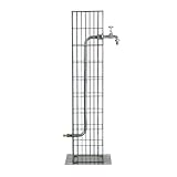 bellissa – Gabionen-Wassersäule Metall 90x16x16cm – Stilvolle...