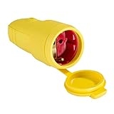 as - Schwabe Gummikupplung 230 V / 16 A mit Schutzkappe – Schuko Kupplung mit...
