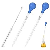 CXNXFD 2 Stück Pipette, Glaspipette Pipette 10ml, Glas Pipette für Labor...