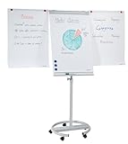 FRANKEN Flipchart, Beschreibbar, Magnetisch, Mobil, Mit Rollen und 2...